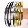10 stücke Gold Silber Nägel Schönheit Rolls Striping Decals Nail artfolie Tipps Tape Line DIY Design Aufkleber Nagel Werkzeuge Dekorationen