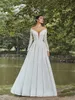 Plus Size A Line Wedding Dress Off Shoulder Long Sleeve Appliques Beads Lace Wedding Dresses Floor Length Bridal Gowns