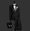 Smoking da sposo doppiopetto da uomo Prom Formal Dinner Scialle Risvolto Abiti Cappotto Groomsmen Mens Giacca Gilet Pantaloni