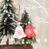 8 Styles white red Christmas tree ornament 12pcs/lot wooden hanging pendants angel snow bell elk star Xmas decorations for home