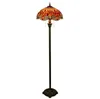 45cm Tiffany Stained Glass Floor Lampa European Art Dragonfly Hotell Vardagsrum Handsvetsad Golvlampa TF016