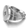 Fashion-R Snap Ring Justerbar Utbytbar 18mm Nya Wide Snap Charms Knapp Smycken Partihandel