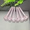 Glass Pipes Smoking blown hookah Manufacture Hand-blown bongs Pink thickened 10cm glass straight pot