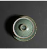 Vintage Glaze Kiln Change Gaiwan 100ml Green Ceramic Tea Bowls with Lid Big Master Cup Pu'er Tea Tureen Tea Cup Accessories269O