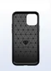 Carbon Fiber Texture Slim Armor Borstat TPU-fallskydd för iPhone 12 5.4 6.1 6.7 SE 2020 11 11 PRO 11 PRO MAX 2019 1000PCS / Lot Crexpress