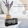 Digital Alarm Clock FM Projection Radio Alarm Clock with Snooze Thermometer Table Clock USB LEDs Alarm Clocks Home Decoration Y200110