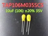 10ピース/ロットタンタルコンデンサTANT106M035SCS 10UF（106）±20％35V