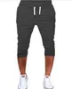 New Men Foreign Trade Hot Style European And American Leisure Sports Slimming Fitness Five Point Mens Jogging Pants