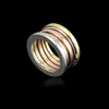 Whole-Agood hoge kwaliteit titanium stalen drie kleuren ringen voor koppels liefhebbers dames heren bruiloft sieraden225z