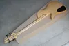 مصنع مخصص 4-string الرقبة الظهور الجسم باس غيتار كهربائي مع شجرة burl باتيرن ، القيقب وحة الفريتس ، الاجهزه الذهب ، تقدم مخصصة