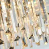 Araña de lujo moderna club de oro rosa dúplex villa diseñador modelo sala de estar cristal redondo LED decoración de la boda lámpara LLFA