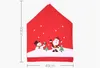 Cartoon Christams Coprisedie Babbo Natale Pupazzo di neve Christams Cappello Sedia Cover posteriore Decorazioni natalizie ornamenti Home Decor 110224