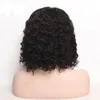 Ludzki włosy koronki przodu bob peruki brazylijski kędzierzawy krótki pełna koronkowa peruka z baby fryzura część baby frontowej koronki peruka dla kobiet