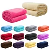 Herfst en Winter Flanel Wool Deken Warm Zachte Koraal Fleece Deken Beddengoed Volwassen Solid Bed Cover Sofa Bed Cover