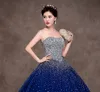 Plus Sizes High-grade Color Prom Dresses Tulle Sequins Show Dresses Bride Crystal Evening Dresses HY1618