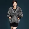 Nowe kobiety Faux Fur Wedding Chall Kurtka nośna sukienka wieczorowa sukienka Kobieta Futrzowa Porębi na ramię Slim Lady Fake Cloak x63