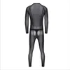 Perizoma da uomo Sexy Men Mesh Patchwork See Through Body Sheer Shiny Jumpsuit Tight Stage Wear Punk Playsuit Gay Plus Size F501