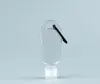 Free Shipping 50ML Empty Alcohol Refillable Bottle with Key Ring Hook Clear Transparent Plastic Hand Sanitizer Bottle for Travel SN07