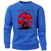 Uchiha Sasuke Tişörtü Erkekler Harajuku Japon Anime Crewneck Kapüşonlular Jumper İnce Fleece Streetwear Spor Giyimi Isınma Soğuk