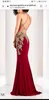 Prom Dresses Sexy -selling heart-shaped collar elastic spandex gold lace decals hollow back zipper fish tail buttocks customize234m