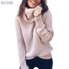 Sheran Turtleneck Sweter Kobiety Loose Street Dzianiny Pullover Swetry Moda 2020 Wiosna Kobiety Koreański Oversized sweter Jumper