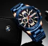 Curren Luksusowy kwarc na rękę na rękę zegarki sportowe Relogio Masculino 8336 Zespół ze stali nierdzewnej Chronograph Clock Male Waterproof309o