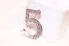 New trendy fashion luxury designer glittering diamond sweet flower Numbers classic elegant pin brooches jewelry for woman girls