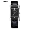 SINOBI Elegant Women's Rectangle Wrist Watches Durable Leather Watchband Top Luxury Brand Ladies Geneva Quartz Clock Female Gift