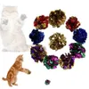 Färg Random Multicolor Mylar Crinkle Ball Cat Toys Ring Paper Cat Toy Interactive Sound Ring Paper Kitten Spela bollar1265i