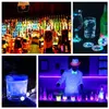 2023 LED Light Stickers Mini LED Wine Bottle Glorifier Light 3M Plastic LED Coaster Cup Mat Party Bar Club Vase Christmas Decoration