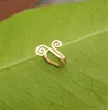 1 par de piercing tragus falso com clipe, parafuso para trás, anel de nariz, ouro amarelo 14K, punho, orelha, brinco Cuff-Tragus