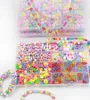 Ювелирные изделия набор DIY красочные поп -бусины устанавливают творческие подарки ручной работы Акриловая шнуровка в струйке колье браслета для детей 310c