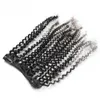 8PCS Kinky Curly Hair Clip Ins-Human Hair Extensions Brazilian Remy 100g Curly Clip In Human Hair Extensions