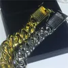 Vecalon Luxury Male Hiphop Armband Vitguld Fyllda Diamanter Party Anniversary Armband För Men Fashion Rock Jewerly