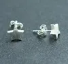 2019 nouvelle mode plaqué 925 boucles d'oreilles en argent sterling dessin boucles d'oreilles étoile givrée pour femmes / amoureux boucle d'oreille bijoux 15pairs6656218