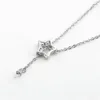 HOPEARL Jewelry 3-dimensionaler Stern-Anhänger zur Montage von Halsketten-Schmuckrohlingen für Tropfenperlen aus 925er Sterlingsilber, 3 Stück