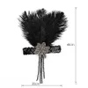 1920s Women Headband Vintage Headpiece Feather Flapper Headband Great Gatsby Headdress Hair Accessories arco de cabelo mujer A86536876