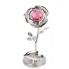 Ghirlande Idee regalo speciali Regali Fiore di rosa Foreve con cristallo Festa della mamma Regalo rosa placcato oro Ornamento regalo per le vacanze di San Valentino