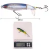 FISHINAPOT Whopper Popper 9cm 13g Topwater Fishing Lure Artificial Hard Bait 3D Eyes Plopper Soft Rotating Tail Fishing Tackle T191016