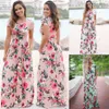 Women Floral Dresses 5 Styles Print Short Sleeve Boho Dress Evening Gown Party Long Maxi Dress Summer Sundress Maternity Dress OOA3238