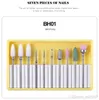 10 stks Nail Boor Bits Set Keramische Diamant Malende Cutters Manicure Bestanden Elektrische Nagels Gel Remover Grind Tool