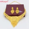 Adixyn Dubai gland collier boucles d'oreilles ensemble bijoux pour femmes/fille couleur or africain/éthiopien/inde mariage/fête bijoux N11214