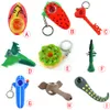 9 styles for Choice silicone hand pipe smoking Bong Water Pipe glass bowl silicone Bongs Heady Pipe wax Oil Rigs herb Hookahs