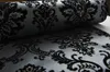 Hot selling unique Classic Mystery Black Velvet velvet Flocking Damask Wallpaper Textile Wallcovering for home decoration