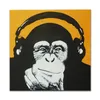 Decorato Immagine astratta Arte Pittura su tela Dipinto a mano Scimpanzé Pittura a olio King Kong per la decorazione della parete del divano [Senza cornice]