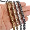 5mm Men's Bracelet Gold Silver Stainless Steel Byzantine Link Chain Bracelets 2018 Fashion Men Jewelry Hip Hop 7-11" KBB6