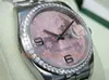 Factory S Luxe 2813 Men Automatische beweging 36 mm dames wg roze bloem ara datum Just #116244 met originele doos duiken Watch236T