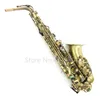 MARGEWATE New Alto Eb Saxophone Laiton Antique Cuivre E Flat Sax Instrument de musique avec étui Embouchure Livraison gratuite