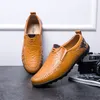 Soft leather men's formal dress shoes, doug shoes, lace-free shoes, designer men's loafers, party casual shoes