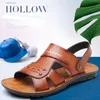 erkekler JI07 için Cowskin sandaletler wearproof kaymaz terlik adam gündelik moda için Sıcak Satış-Mens terlik İnek deri slaytlar